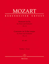 Horn Concerto No. 4 K. 495-Full Score Orchestra Scores/Parts sheet music cover